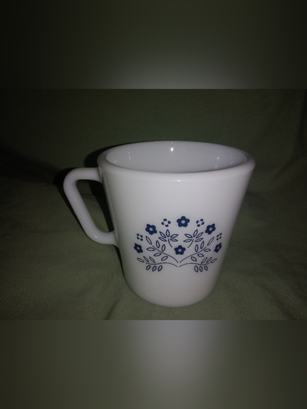 Vintage Pyrex Summer Impressions Flower Coffee Mug Cup 3 1/2" Tall